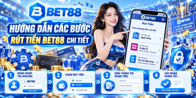 Hướng Dẫn Các Bước Rút Tiền BET88 Chi Tiết